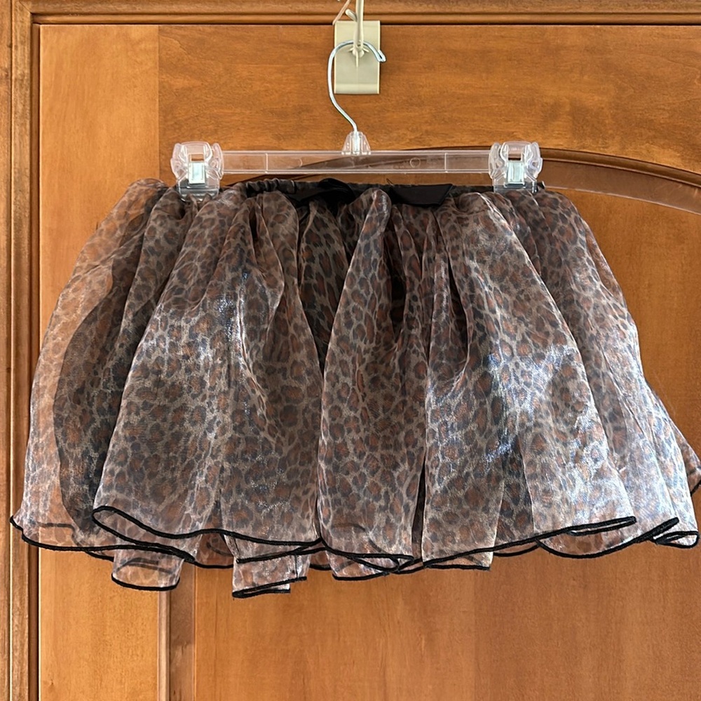 Popatu Girls Leopard Animal Print Dance Tutu Skirt Size Medium